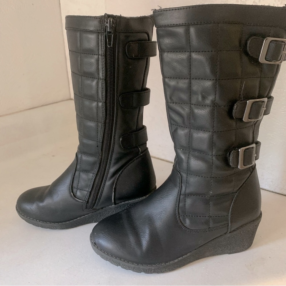 Girls Size 1 Black Boots